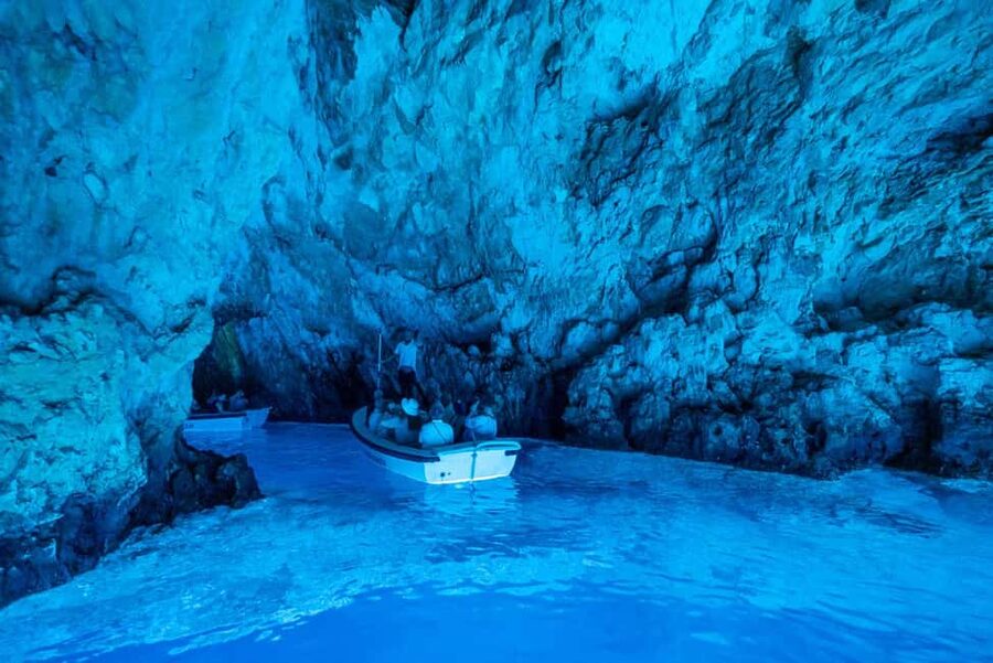 Split/Trogir: Blue Cave, Mamma Mia, Hvar and 5 Island Tour - Stiniva Cove and Srebrena: quick views and a short swim