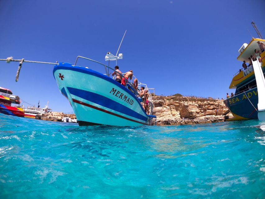 St Paul's Bay: Comino, Blue Lagoon, Gozo, & Caves Boat Tour - Blue Lagoon: beautiful water, limited time
