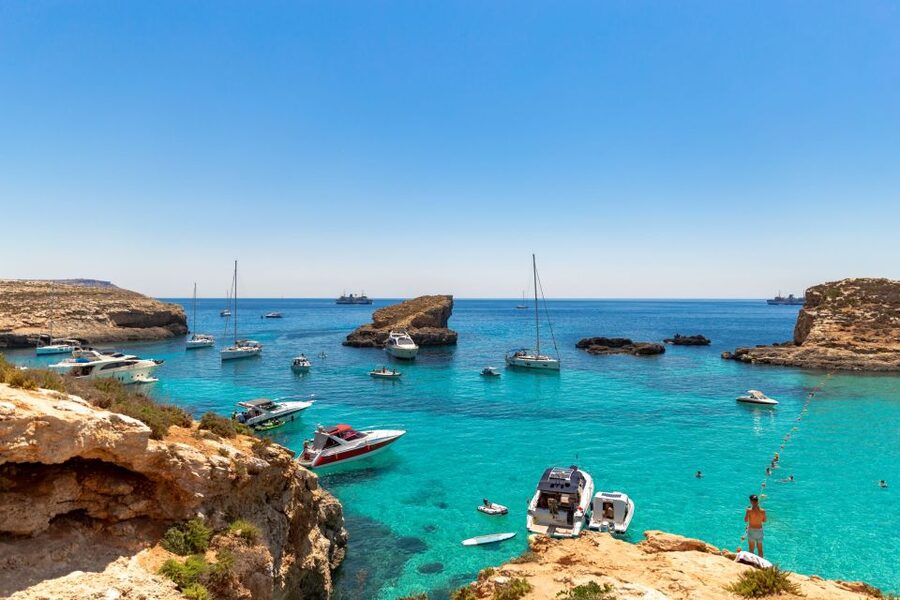St Paul's Bay: Comino, Blue Lagoon, Gozo, & Caves Boat Tour - A second swimming chance and the return route