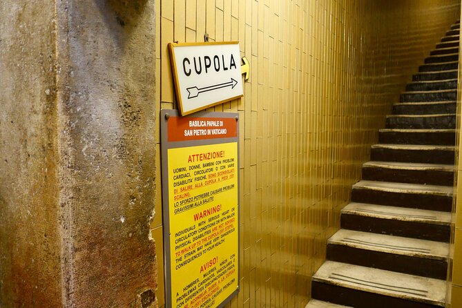 Tour of St Peter's Basilica with Dome Climb and Grottoes - The dome climb and Rome from 136 meters