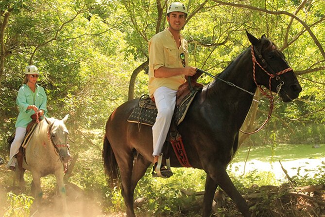Tulum Jungle Horseback Ride + ATV + Ziplines + Cenote Combo Tour - Short horses, hammocks, and lunch