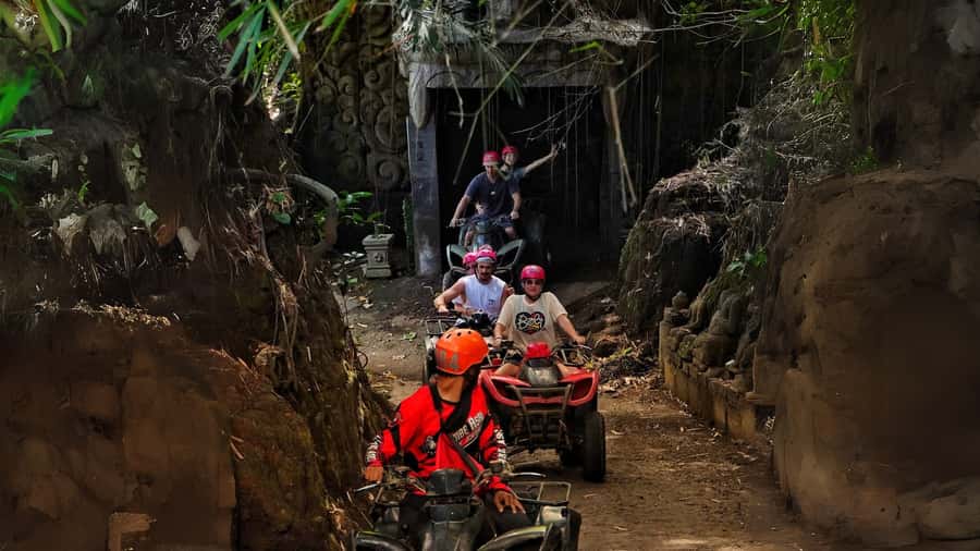 Ubud: Quad ATV Waterfalls & Barong Caves - Waterfalls, rivers, rice fields, and Barong Caves