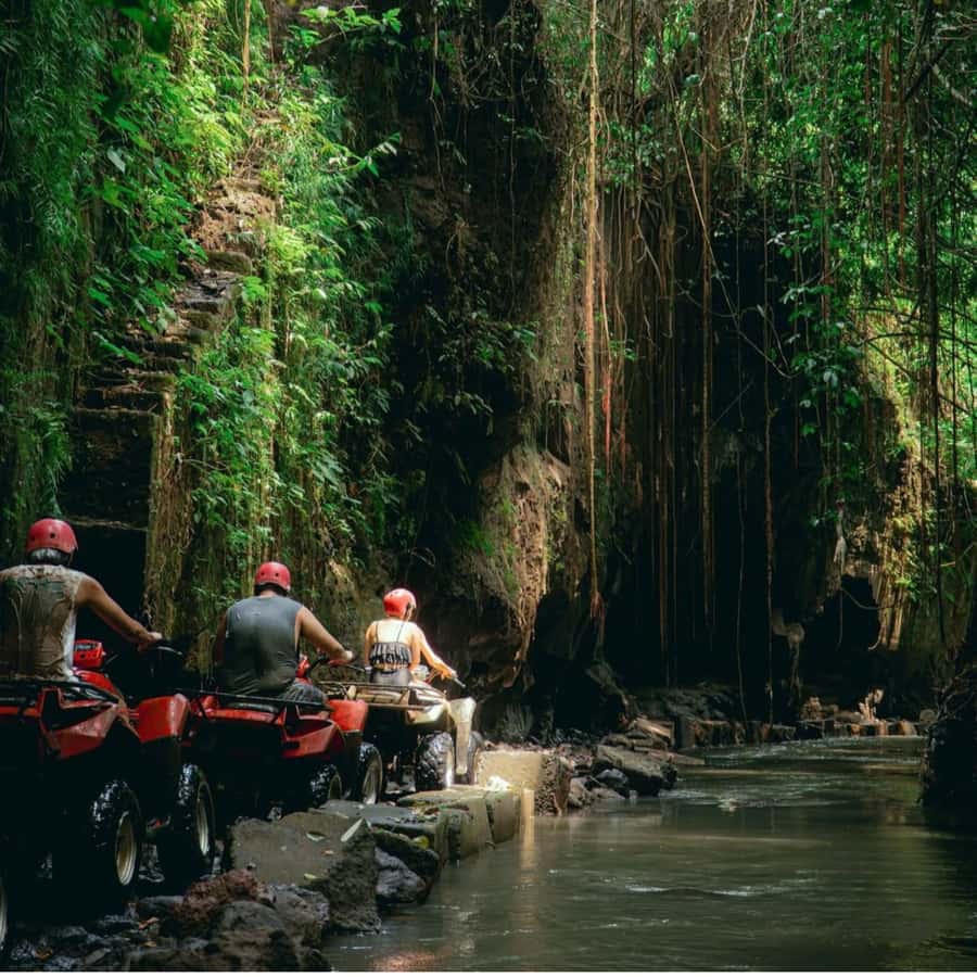 Ubud: Quad ATV Waterfalls & Barong Caves - What is included for $49