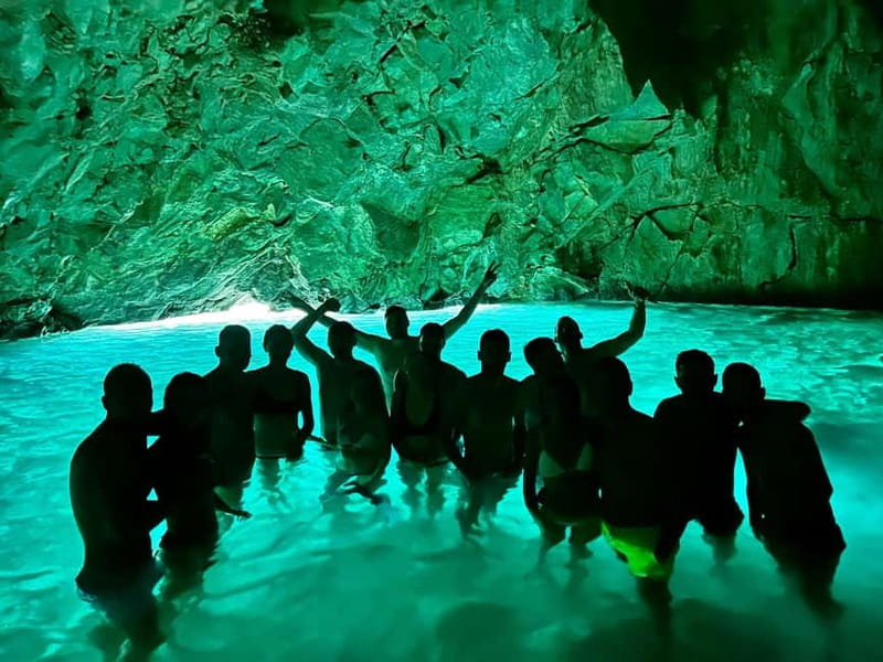 Vlora: Blue Cave and Grama Bay Full-Day Speedboat Tour - The Blue Cave and glowing water