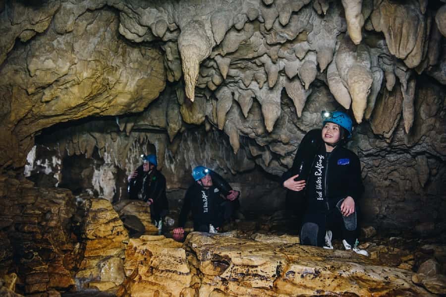 Waitomo Caves: Labyrinth Black Water Rafting Experience - Floating beneath Ruakuri Cave’s glowworms