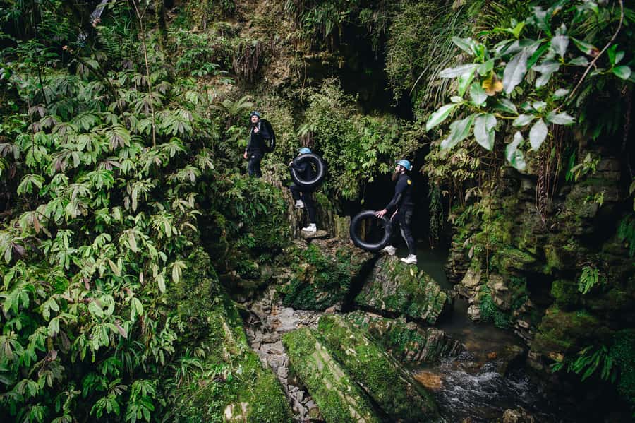 Waitomo Caves: Labyrinth Black Water Rafting Experience - The hot shower and simple finish