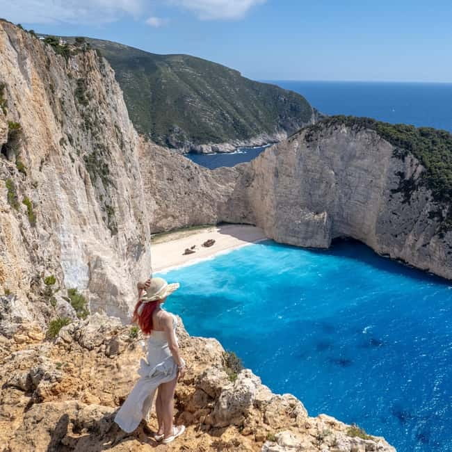 Zakinthos: Shipwreck Beach and Blue Caves Land and Sea Tour - Lunch and the old olive tree in Exo Chora