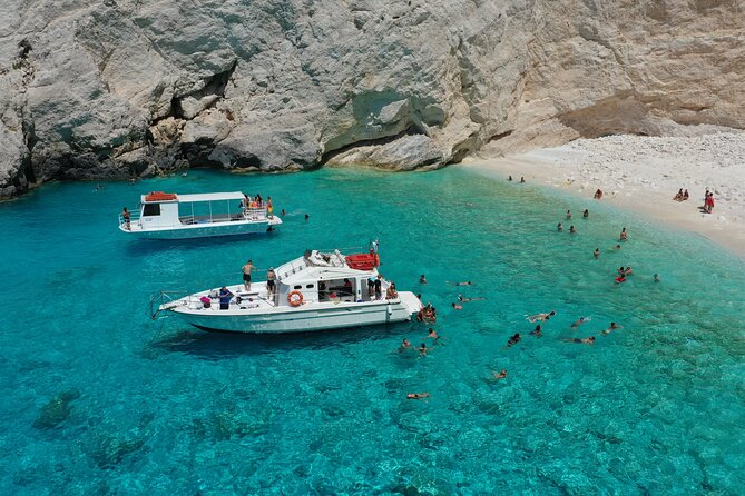 Zakynthos boat tour:Shipwreck& Local blue caves with 3 Swim Stops - The small blue caves along the coast