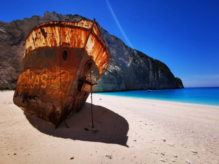 Zakynthos: early morning Shipwreck,Blue Caves and view point - Poseidons Face and the return to Porto Vromi