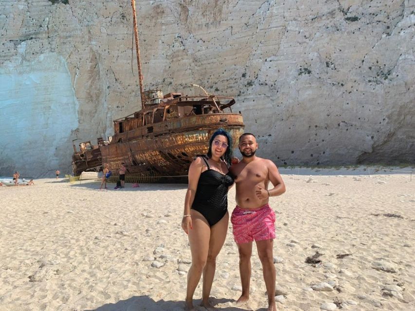 Zakynthos: early morning Shipwreck,Blue Caves and view point - The Navagio viewpoint above the beach