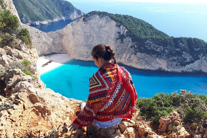 Zakynthos : One day small group tour to Navagio beach Blue Caves & top view - Inside the Blue Caves by boat