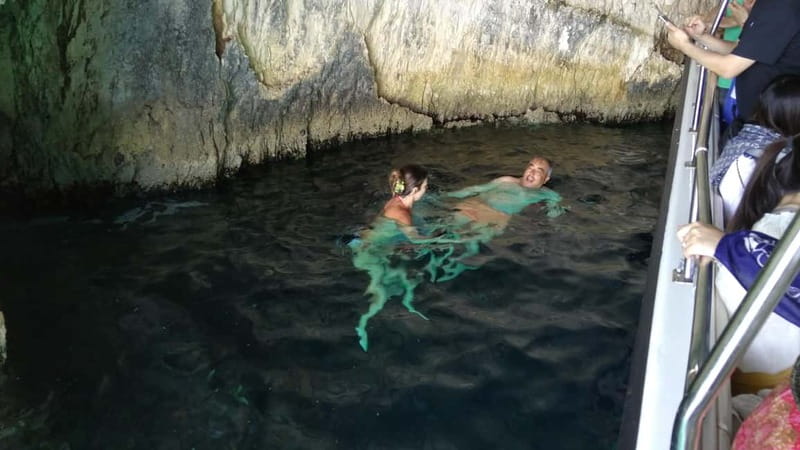 Zakynthos: Shipwreck Beach, Viewpoint, Blue Caves Day Tour - Xigia Sulfur Beach is small and striking
