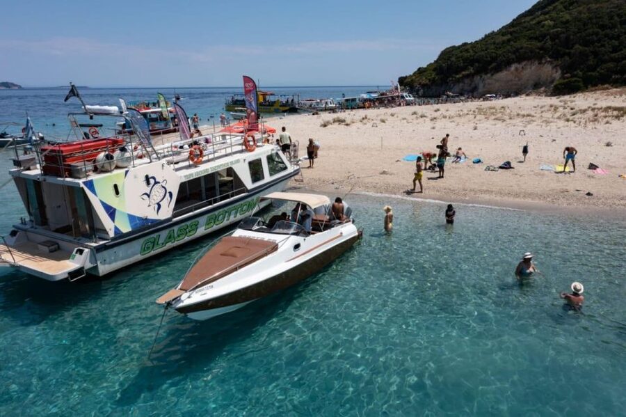 Zakynthos: Turtle Island & Keri Caves Glass-Bottom Boat Tour - Setting out from Agios Sostis Harbor