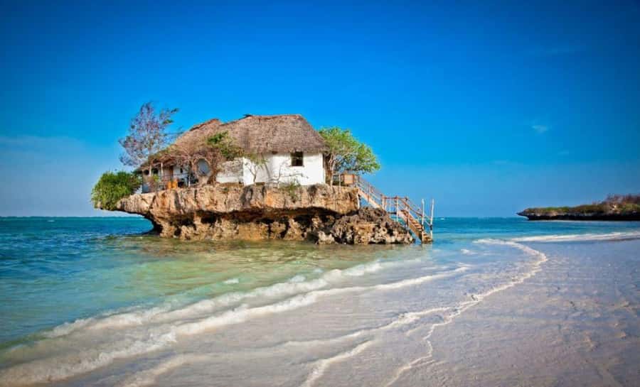 Zanzibar: Mnemba Island, Prison Island and Salaam Cave Tour - The Rock is a scenic stop, not an included meal